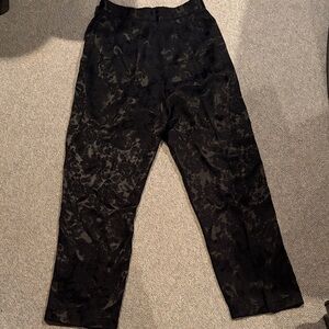 Elegant Black Floral Women's Trousers
